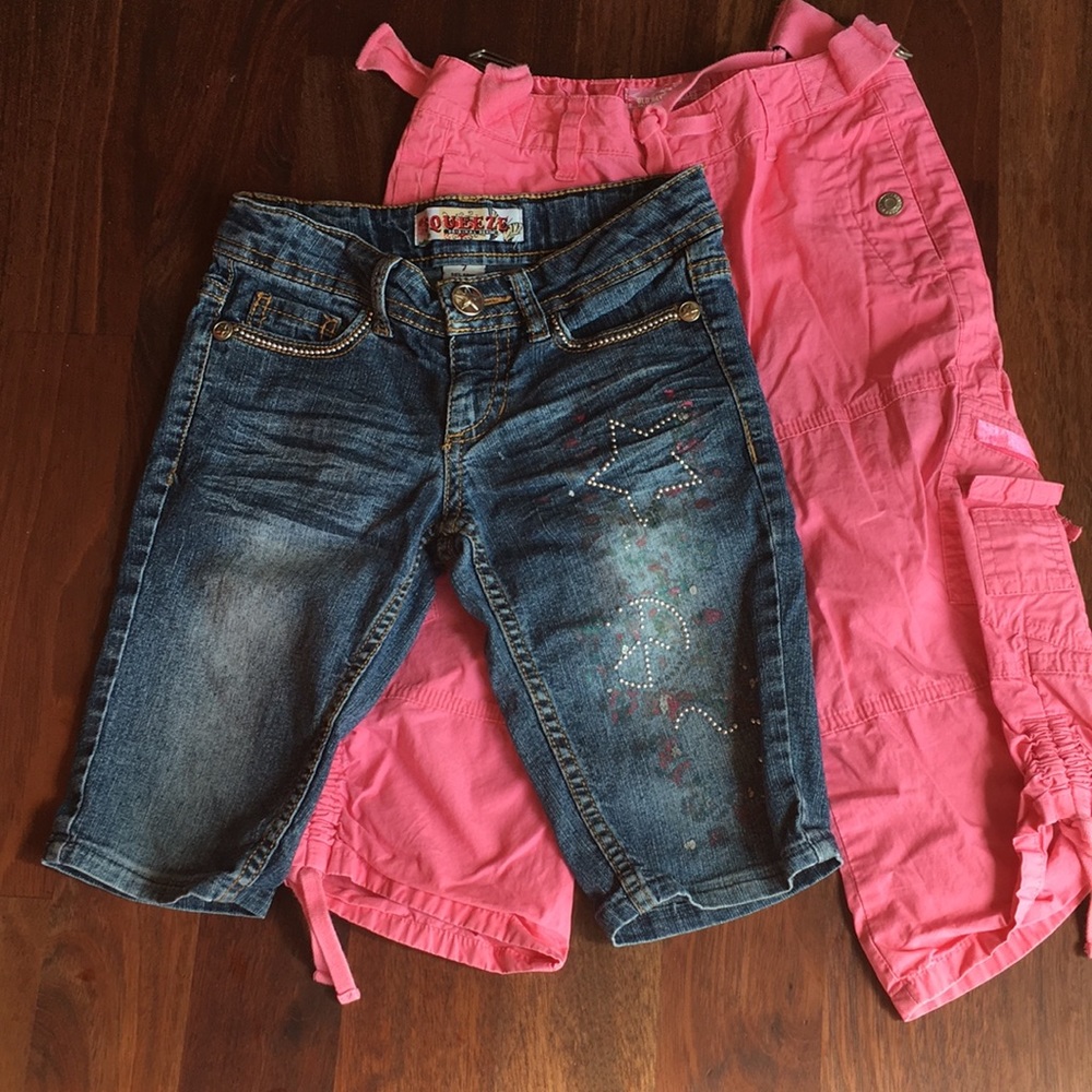Old Navy sz 7 capris and Squeeze sz 7 denim capris